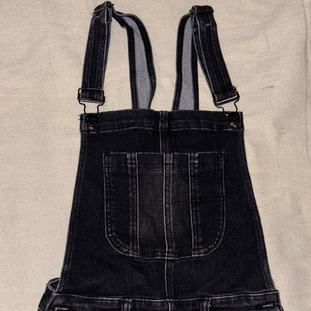 Black Denim Overalls